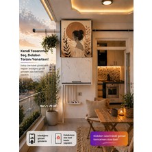 Kuzey Kombi Plastik Kişiye Özel Baskılı Pvc Doğalgaz Kombi Dolabı 58X104X40 cm (Enxboyxderinlik) Sürgülü Kapak Çok Amaçlı Dolap Modern Tasarım