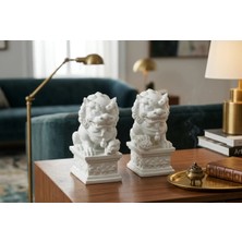 Freya Feng Shui Koruyucu Aslan Heykeli (Çift) – Negatif Enerji Kalkanı ve Güç Sembolü