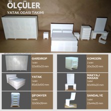 Özgürce Mini Yatak Odası Mobilya Seti, 1/20 Ölçek, Boyanabilir ve Detaylı Model