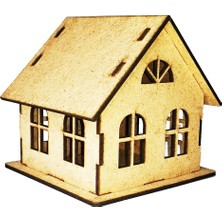 Özgürce 3D Ahşap Boyama Maketi Klasik Ev Modeli Eğlenceli Aktivite Seti