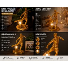 3D Boyuthane Futbolcu Figürlü Masa Lambası – 25 cm – E14 Duy Uyumlu