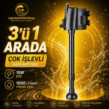 Sobo 3'ü 1 Arada Çok Işlevli Kafa Motoru - 15W - 1000 Lt/saat - Aktif Temizlik -  WP-1990