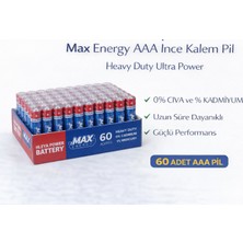 Norino Max Energy Aaa Ince Kalem Pil 1.5V R03 Heavy Duty Ultra Power 4 Lü 15 Paket