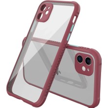 Newface Muratech New Iphone 12 Mini Kılıf Miami Şeffaf Silikon - Fuşya