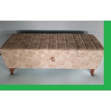120X40X45 Cayz Yatak Ucu Puf S.kahve