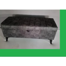 120X40X45 Cayz Yatak Ucu Puf Antresit