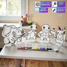 Özgürce Çocuklar Için Kendin Yap Pokemon Figür Boyama Seti, Renkli ve Eğlenceli