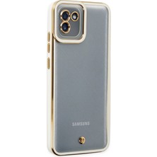 Newface Muratech New  Galaxy A03 Kılıf Liva Lens Silikon - Beyaz