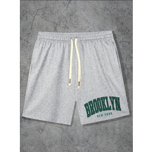 Nıgrum Pargus Green Brooklyn Baskılı Çift Cep Ultra Rahat Yazlık Erkek Çocuk Bermuda Şort