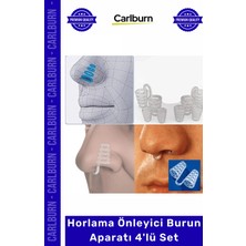 Carlburn Özel Üretim Anti Snoring Silikon Nasal Dilator Rahat Nefes Horlama Önleyici Burun Aparatı 4'lü Set
