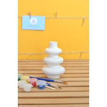 Özgürce Küçük Vazo Boyama Seti, Beton Tasarım, Kendin Yap Hobi Seti