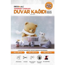Özgürce Renkli Çocuk Odası Duvar Kağıdı, Kendinden Yapışkanlı, Eğlenceli Tasarım