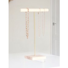 Özgürce 40 cm Ahşap Takı Organizeri, Kolye Askısı ve Dekoratif Aksesuar Standı