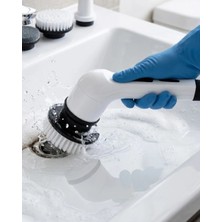 Zenvia Elektrikli Temizlik Fırçası 9 Başlıklı Güçlü Motor ve Şarjlı Kullanım Znv-Tcndym