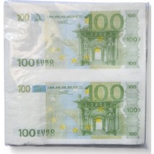 100 Euro Şekilli Kağıt Peçete