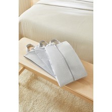 Ocean Home Textile 3'lü Gri Balıksırtı Ayakkabı Düzenleyici Taşıma Çantası Seti 22 x 40 x 9 cm