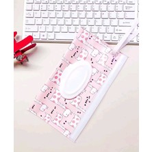 My Balli Store Zürafa Desenli Pembe Islak Mendil Çantası