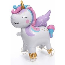 Parti Sürprizi Tekerlekli Unicorn Folyo Balon 1 Adet