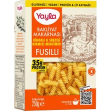 Yayla Glutensiz Kinoalı ve Sebzeli Kırmızı Mercimek Fusilli Bakliyat Makarnası 250 G