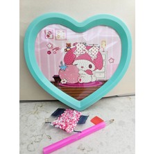 Özgürce My Melody Elmas Mozaik Seti, Kendin Yap, Kalpli Hobi, Yaratıcı Eğlence