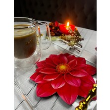 Minoza Yıldız Çiçeği Desenli Leke Tutmaz Gardenya Kumaş Dijital Baskı Kokteyl & Sunum Peçetesi 6 Adet