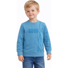Baglan Erkek Çocuk Önü Arkası Baskılı Sweatshirt BGL-ST05240