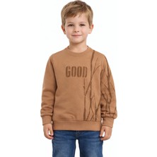 Baglan Erkek Çocuk Önü Arkası Baskılı Sweatshirt BGL-ST05240