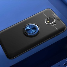 ZM Store Galaxy J4 Uyumlu Kılıf Yüzük Standlı Pürüzsüz ve Soft Yüzey Ravel Kapak