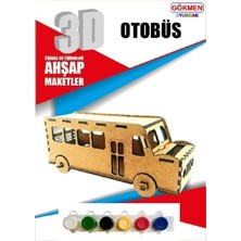 Özgürce Ahşap 3D Maket Seti, Akrilik Boya Hediyeli, Dekor ve Hobi Seçeneği