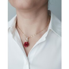 Saba Aksesuar Çelik Gül Kolye