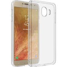 ZM Store Galaxy J4 Uyumlu Kılıf Süper Silikon Yumuşak Şeffaf Kapak