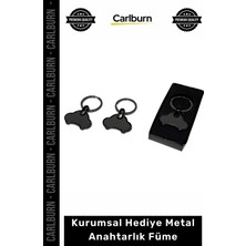 Carlburn Özel Üretim Kaliteli Dayanıklı Modern Tasarım Lazer Baskılı Kurumsal Hediye Metal Anahtarlık Füme