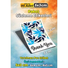 Sb Store Teşekkür Etiketi Thank You Ambalaj Hediye Süsleme Etiketi Model 181 - 95 Adet 5cm