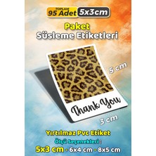 Sb Store Teşekkür Etiketi Thank You Ambalaj Hediye Süsleme Etiketi Model 182 - 95 Adet 5cm