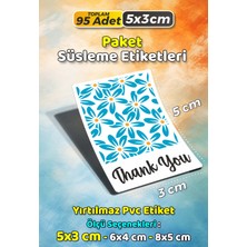 Sb Store Teşekkür Etiketi Thank You Ambalaj Hediye Süsleme Etiketi Model 189 - 95 Adet 5cm
