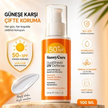 SassyCare Güneş Kremi SPF  50+ Dualshield Uv Defense Yüz Ve Vücut İçin Güneş Koruyucu Krem