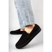 Phantom Emek Dokuma Erkek Slip-On Ayakkabı Siyah Tekstil Taban Poliüretan Malzeme ile