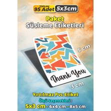 Sb Store Teşekkür Etiketi Thank You Ambalaj Hediye Süsleme Etiketi Model 190 - 95 Adet 5cm
