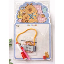 Özgürce Capybara Yaz Sil Tahtası Elmas Mozaik Kendin Yap Dıy Boyama Seti