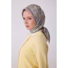 Belli Etnik Desen Saf Ipek Twill Eşarp  - 2026 Ilkbahar-Yaz (T)   4314-80