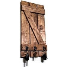 Özgürce Şık Ahşap Duvar Anahtar Askısı, Doğal ve Estetik Ev Dekoru