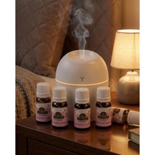 Najmaddin Najmaddin Mini Hava Nemlendirici USB Bağlantılı LED Işıklı 5 Esans Hediyeli Difüzö