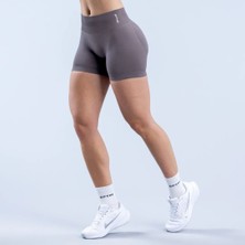 Dfyne Kadın Seamless Kahverengi Spor Şort