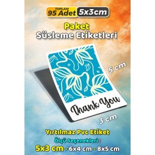 Sb Store Teşekkür Etiketi Thank You Ambalaj Hediye Süsleme Etiketi Model 192 - 95 Adet 5cm
