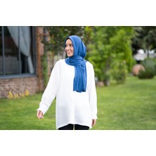 ELANS Penye Hazır Pratik Şal Eşarp Kot Mavi