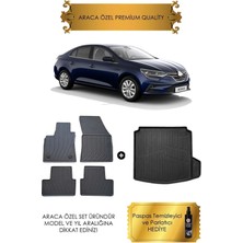 Sare Tuning Renault Megane 4 Sedan 2016 2024 2025 Arası Araca Özel 2d Havuzlu Paspas ve Bagaj Havuzu (Hediyeli)