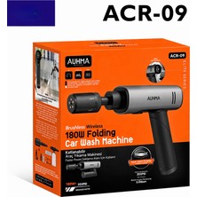 Azurtech Acr-09 180W Kablosuz Basınçlı Araç Yıkama Makinesi – 203 Psı, Katlanabilir Taşınabilir Yıkama Tabancası