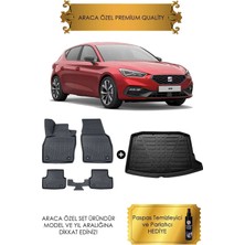 Sare Tuning Seat Leon Manuel 2021 - 2025 Arası Uyumlu Araca Özel Havuzlu Paspas ve Bagaj Havuzu