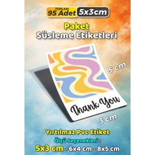 Sb Store Teşekkür Etiketi Thank You Ambalaj Hediye Süsleme Etiketi Model 195 - 95 Adet 5cm