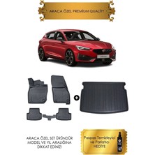 Sare Tuning Cupra Leon 2024 - 2025 Sonrası Uyumlu Araca Özel Havuzlu Paspas ve Bagaj Havuzu (Hediyeli)